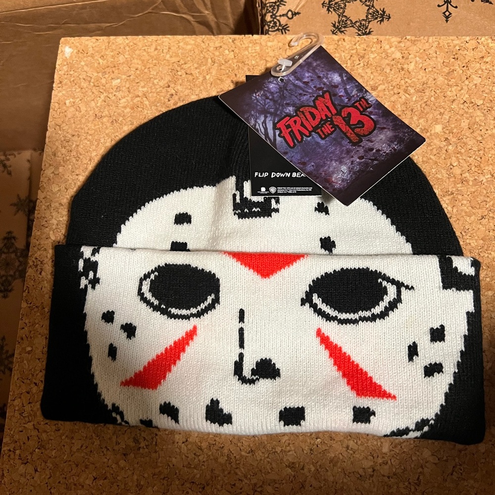Friday the 13th Black and White Beanie